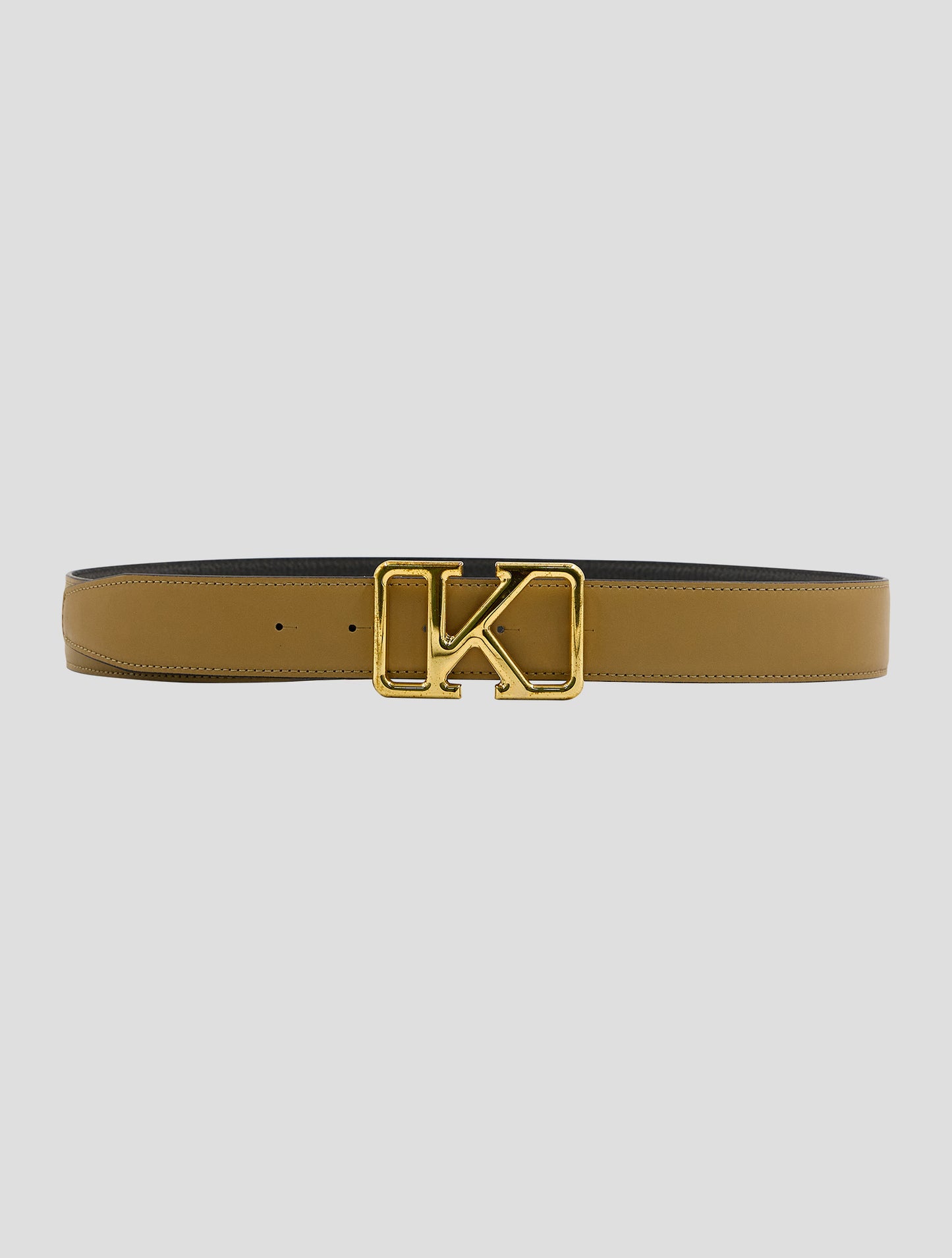 Kiton Brown Leather Calf Belt Women