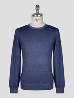 Kiton Blue Wool Sweater Crewneck