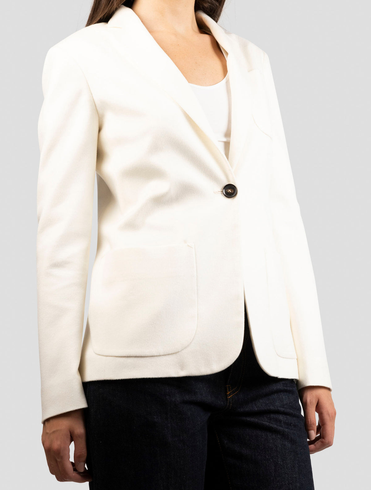 Kiton White Cashmere Blazer