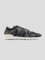 Kiton Gray Cotton Ea Sneakers