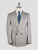 Kiton Knt Gray Virgin Wool Silk Suit