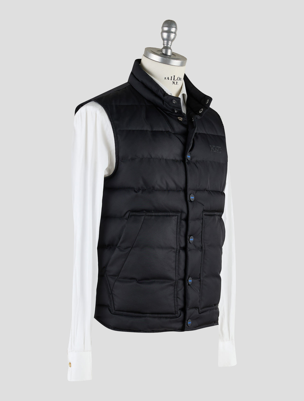 Kiton Knt Black Pa Gilet Coat