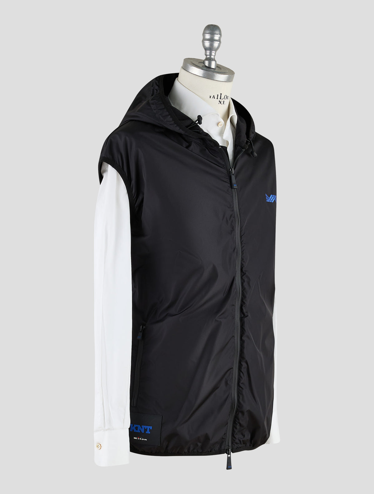 Kiton Knt Black Pa Gilet Coat