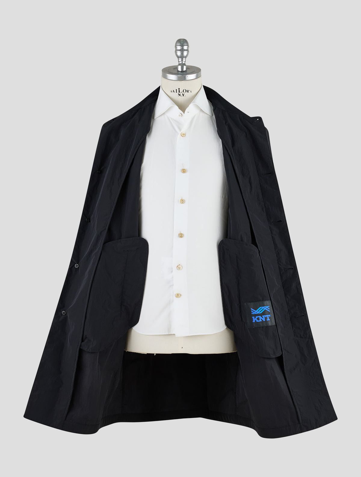 Kiton Knt Black Pa Overcoat