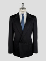 Kiton Knt Black Wool Blazer
