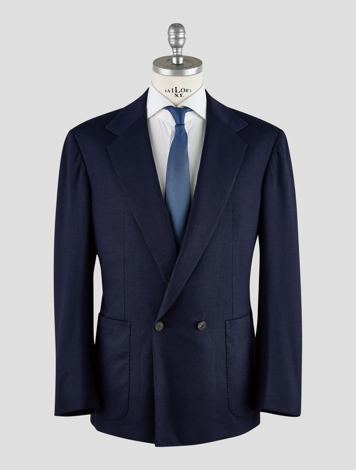 Kiton Knt Blue Cashmere Blazer