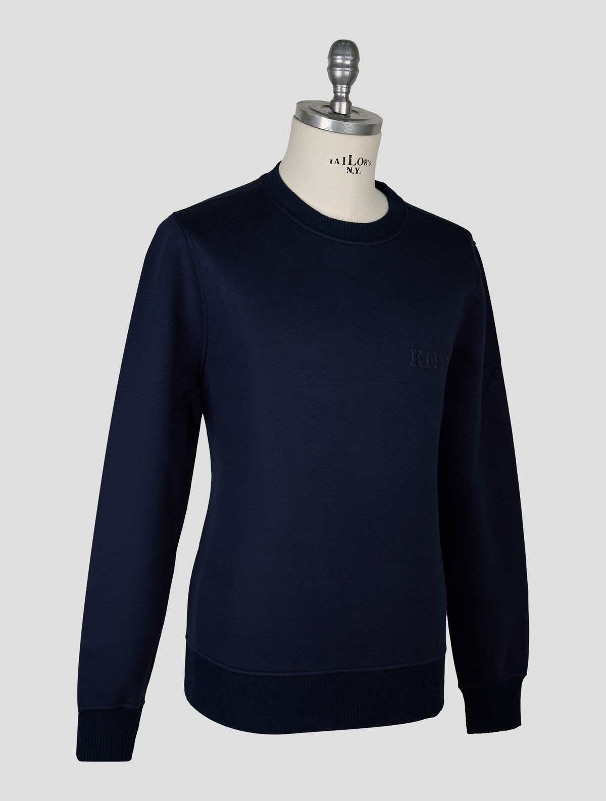 Kiton Knt Dark Blue Viscose Ea Sweater Crewneck