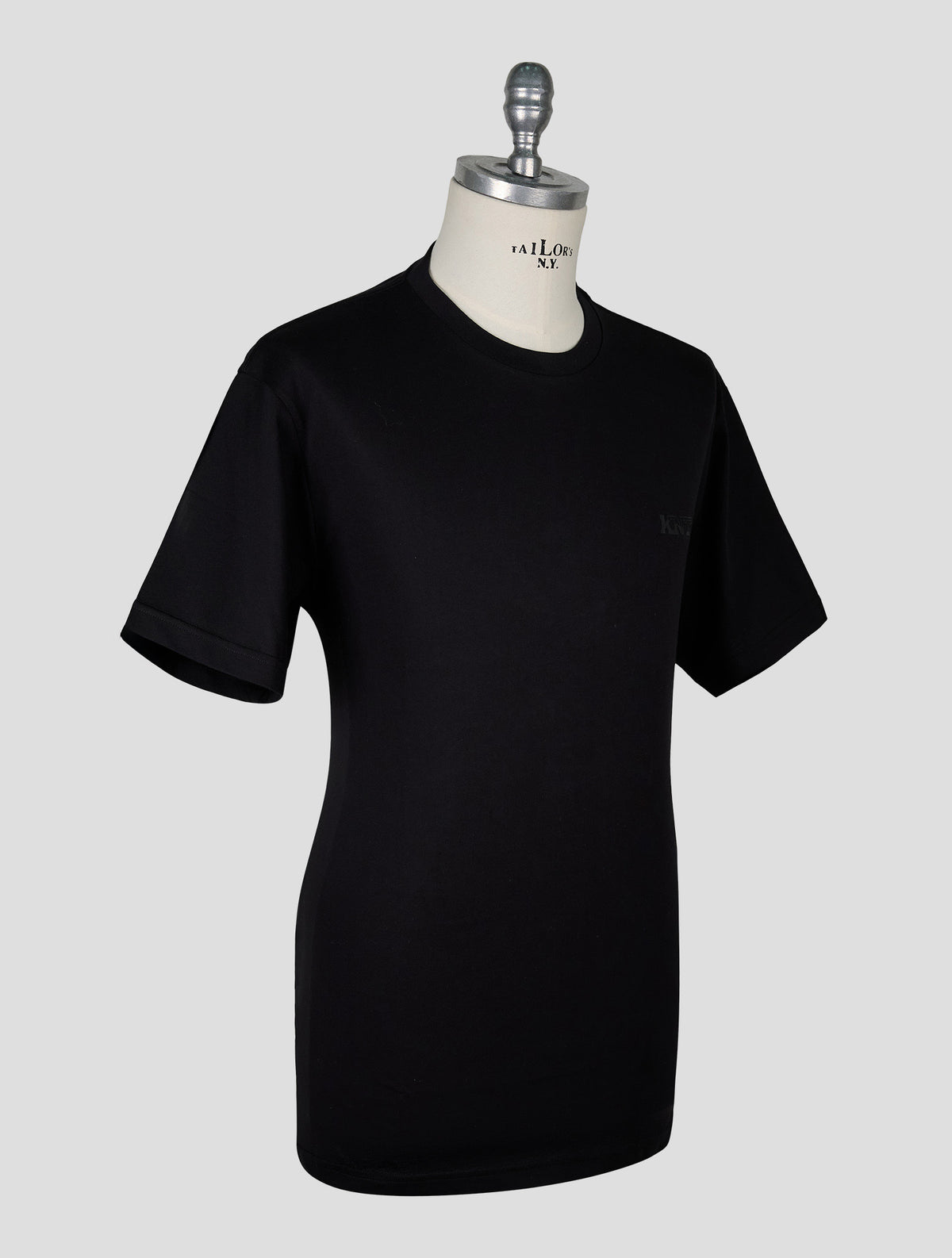 Kiton Knt Black Cotton T-Shirt