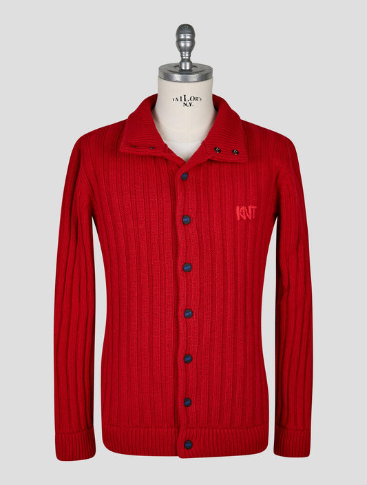 Kiton Knt Red Virgin Wool Coat
