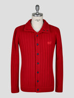 Kiton Knt Red Virgin Wool Coat