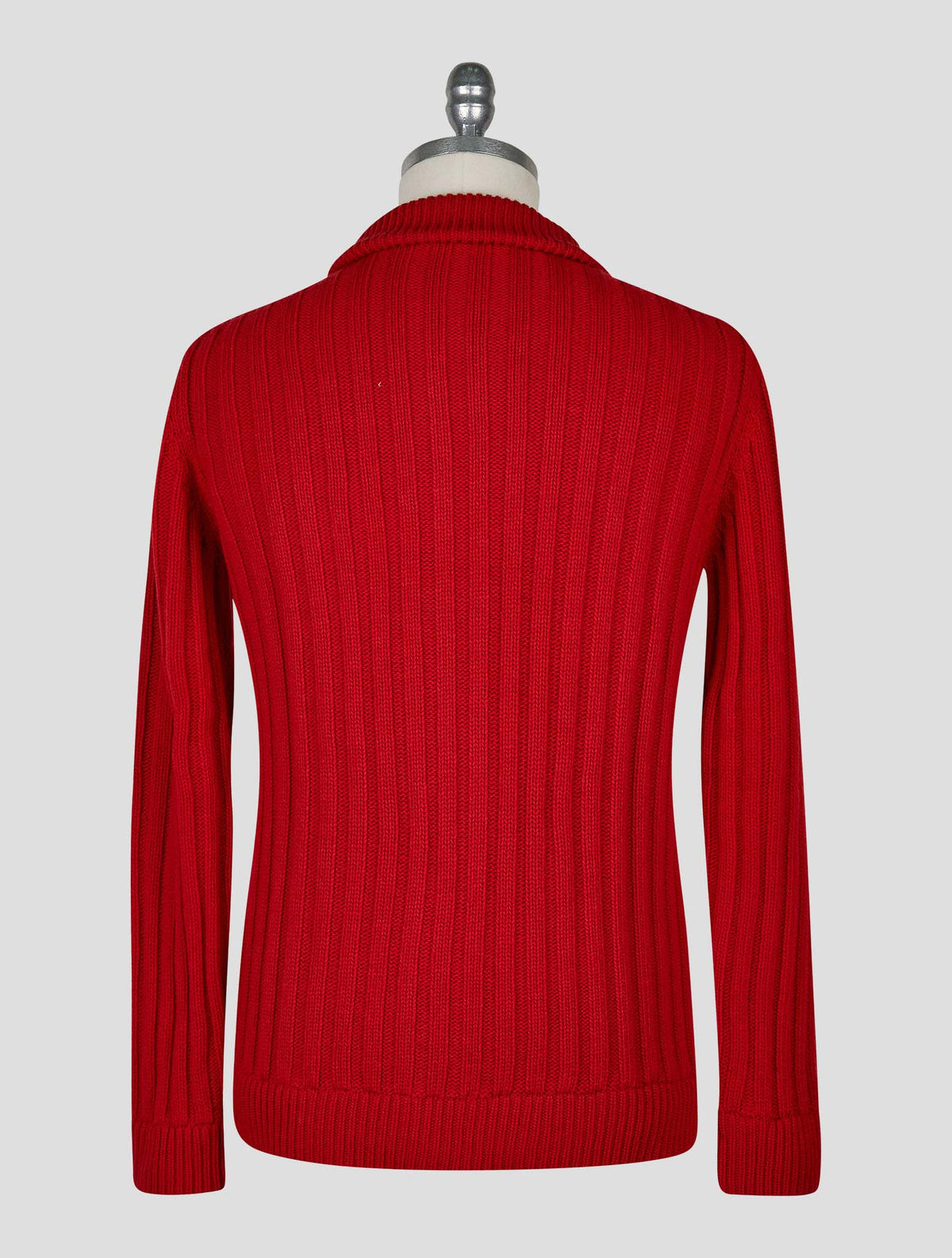 Kiton Knt Red Virgin Wool Coat
