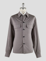 Kiton Knt Gray Cotton Ea Coat