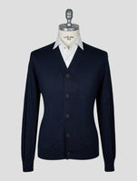 Kiton Knt Dark Blue Cotton Cardigan