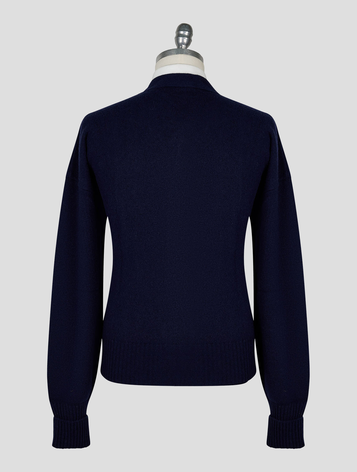 Kiton Knt Dark Blue Virgin Wool Cardigan