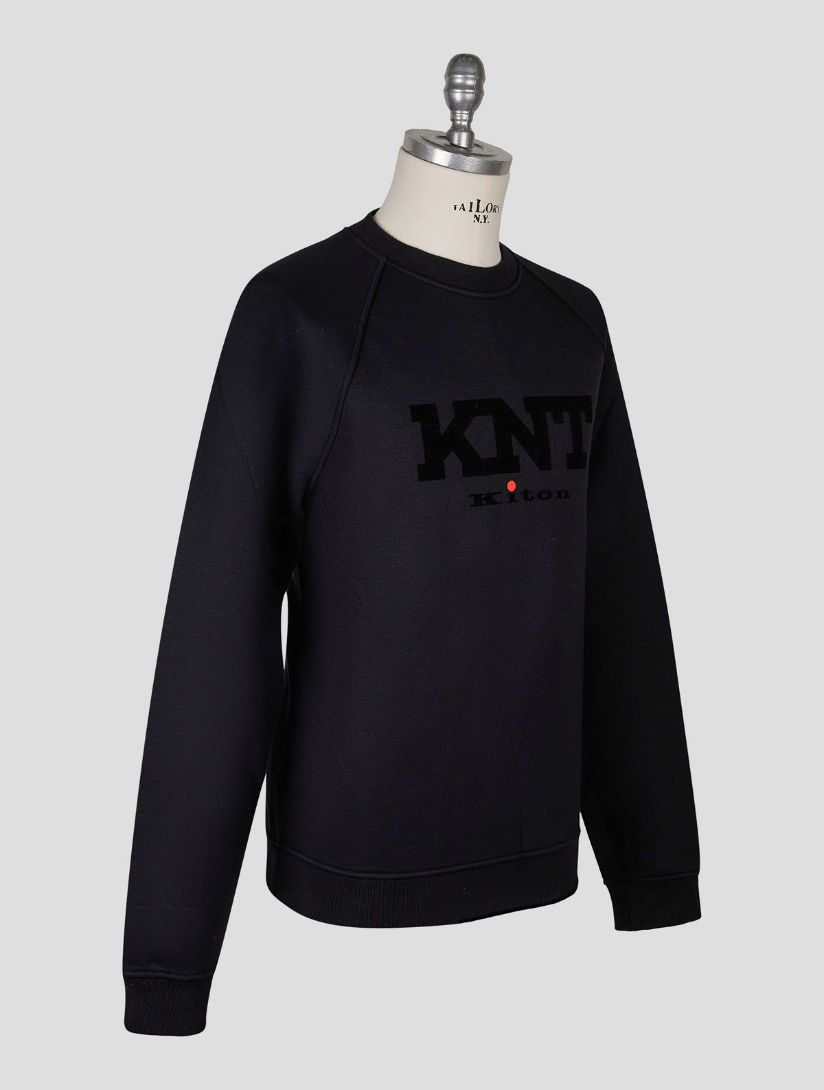Kiton Knt Black Viscose Ea Sweater Crewneck