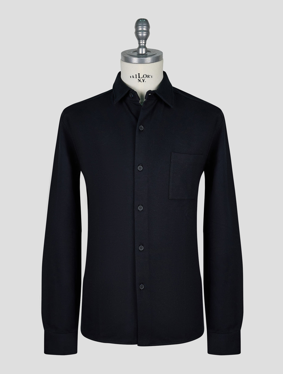 Kiton Knt Black Cotton Ea Shirt