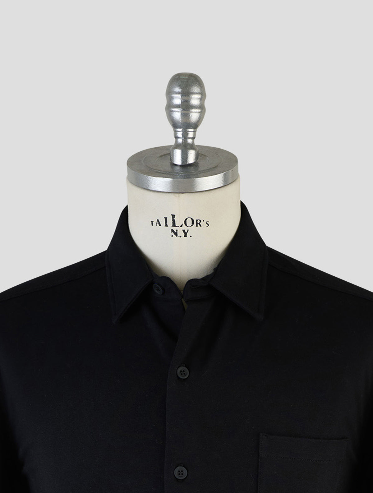 Kiton Knt Black Cotton Ea Shirt