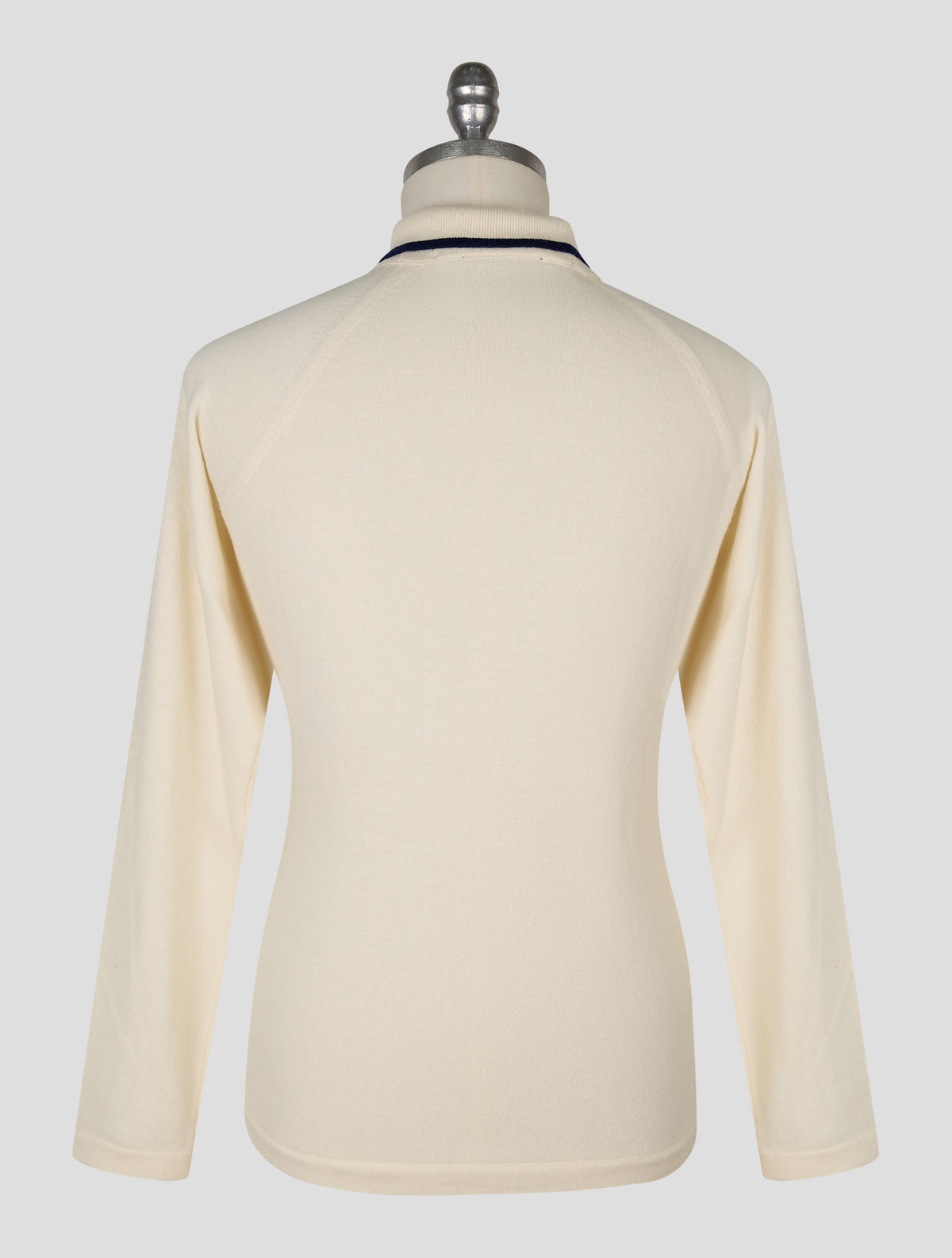Kiton Knt White Wool Sweater Polo