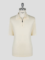 Kiton Knt White Virgin Wool Silk Polo