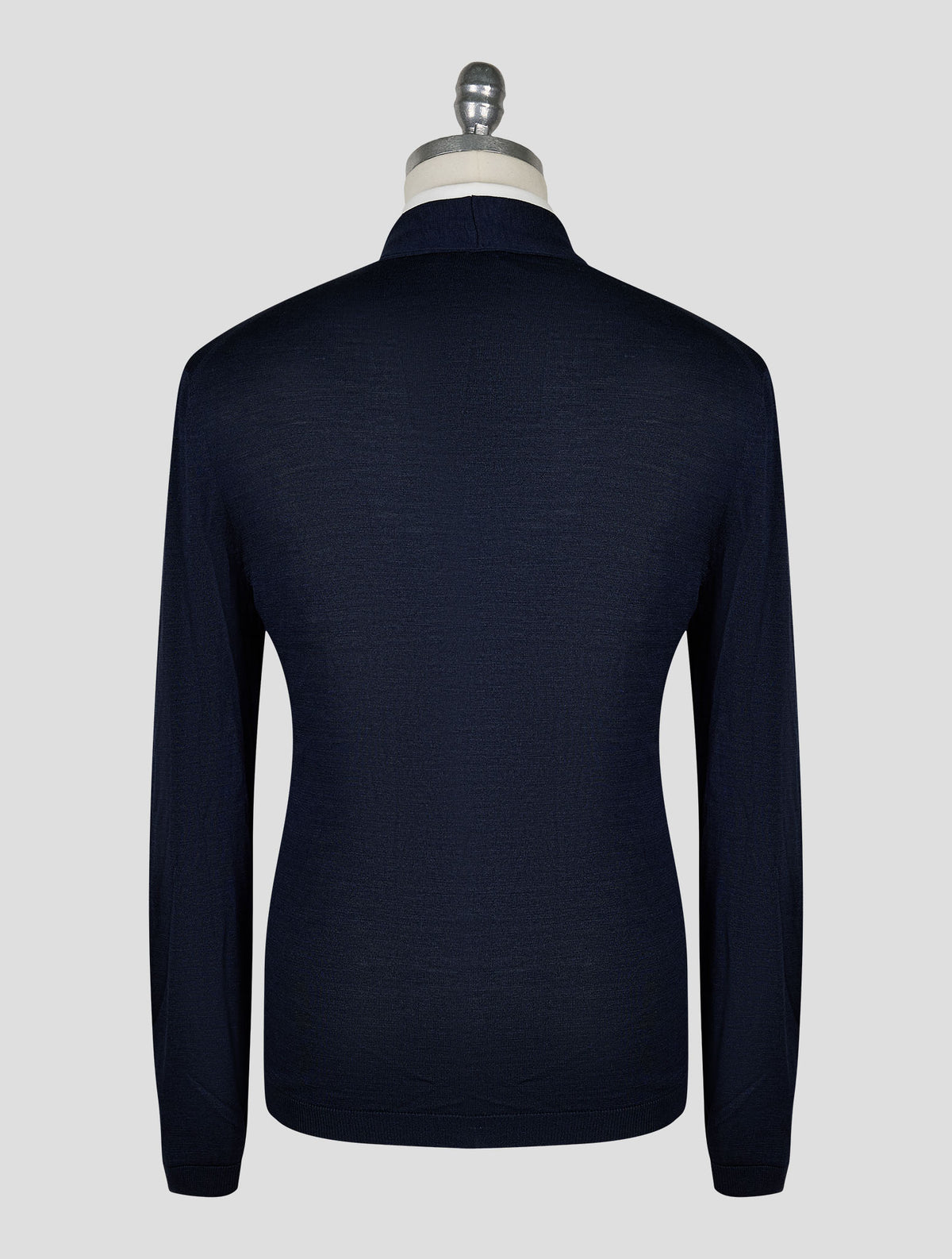 Kiton Knt Dark Blue Silk Cardigan