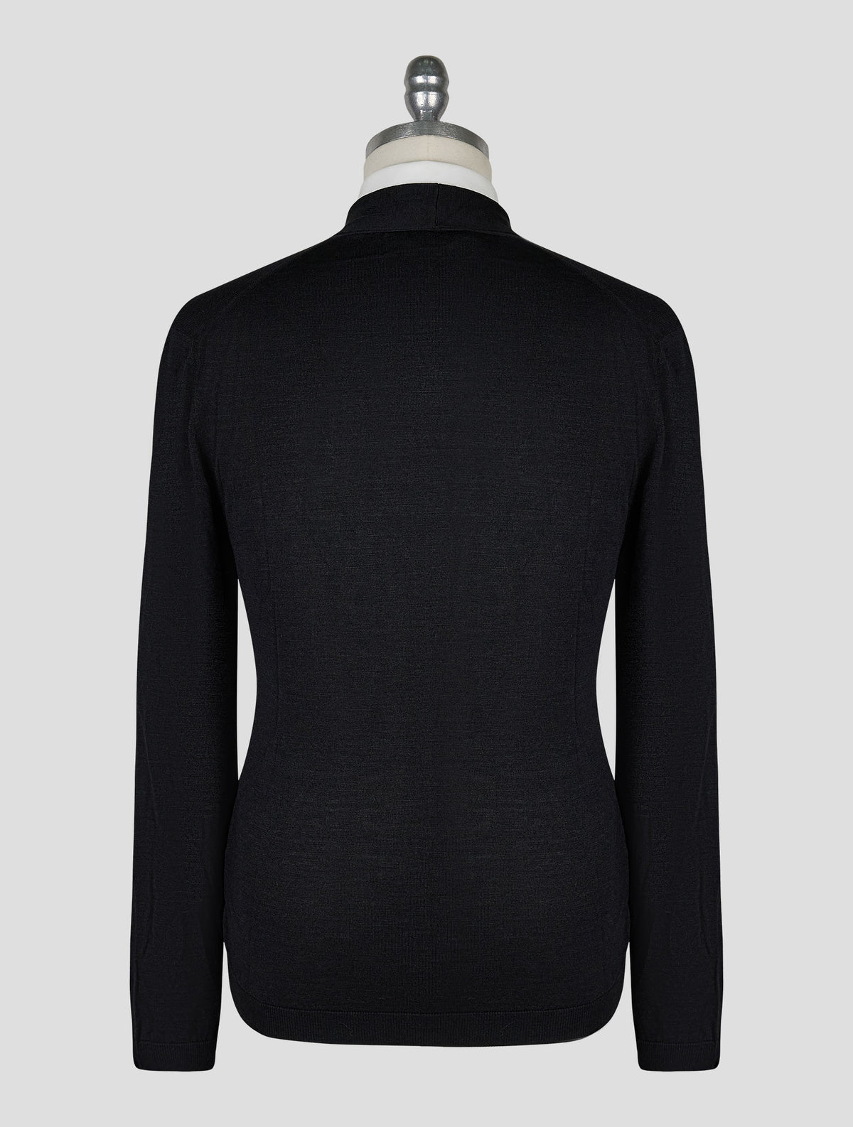 Kiton Knt Black Silk Cardigan