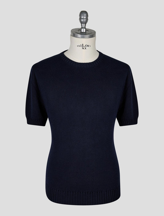 Kiton Knt Dark Blue Cotton Polo