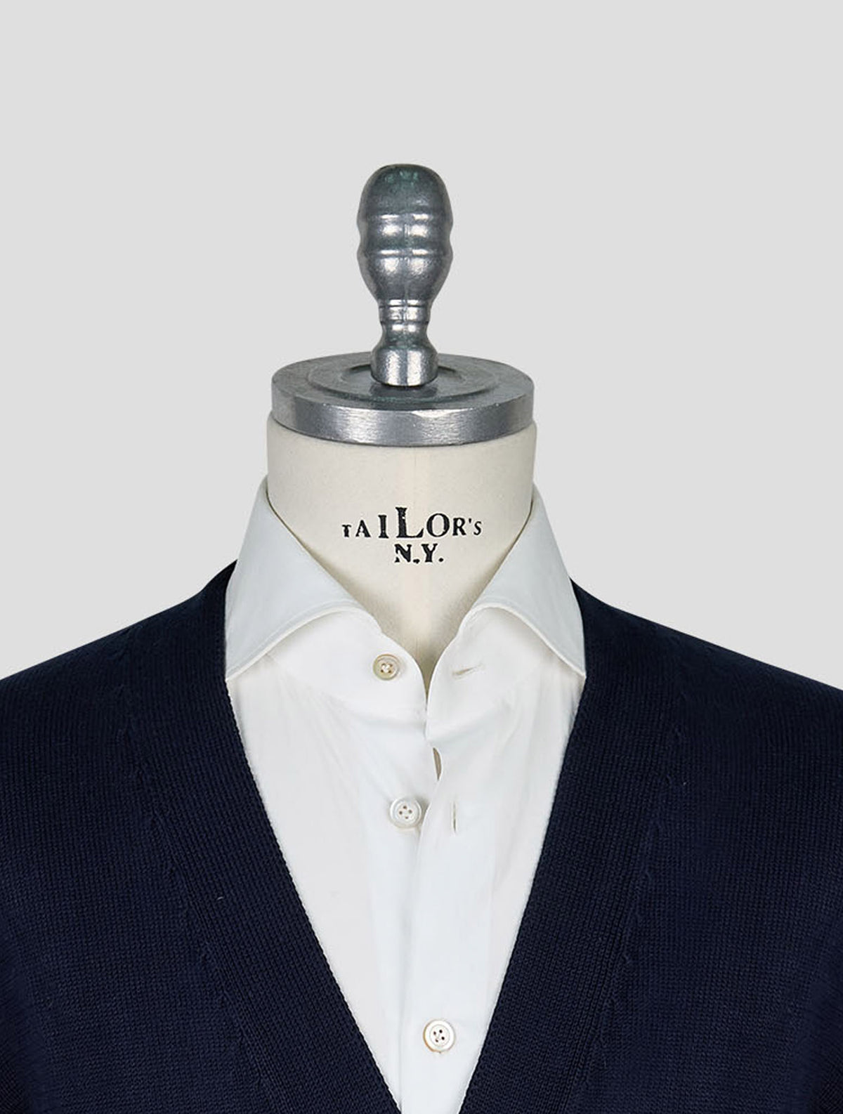 Kiton Knt Dark Blue Cotton Cardigan