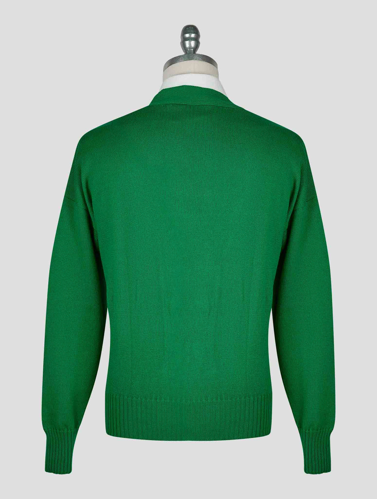 Kiton Knt Green Cotton Cardigan
