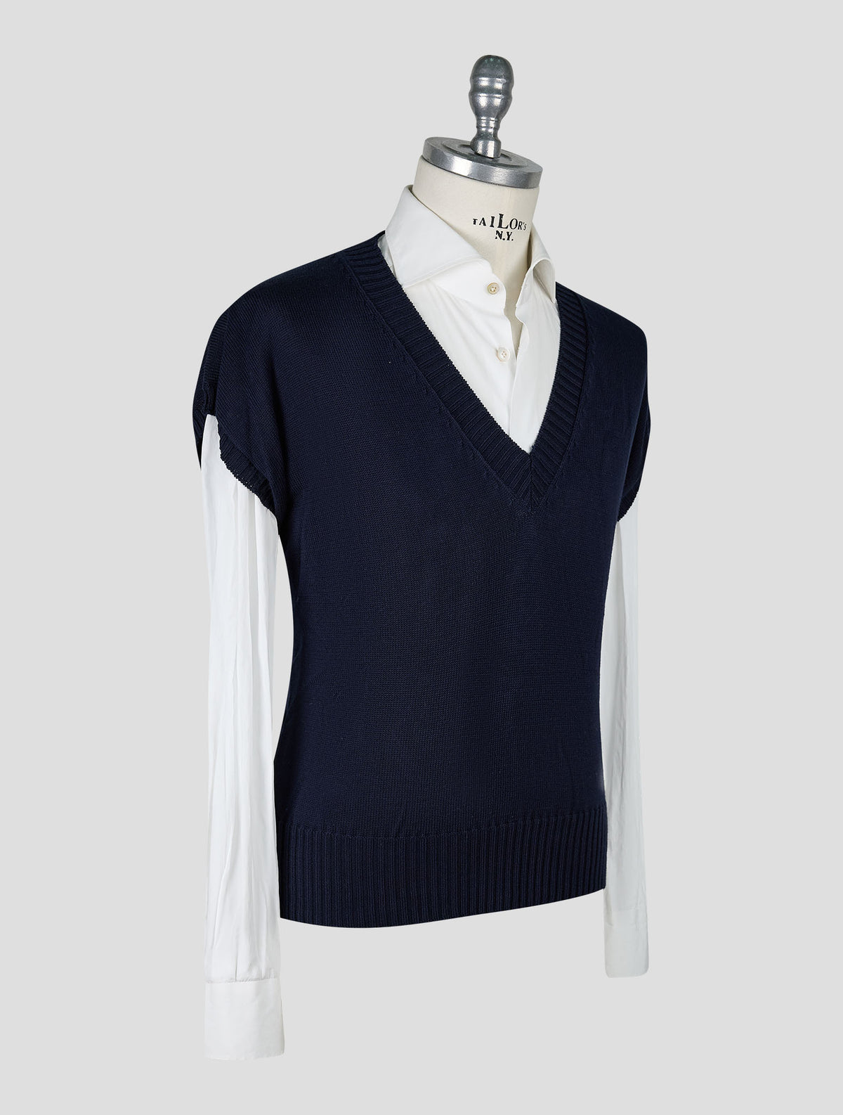 Ktion Knt Dark Blue Cotton Gilet