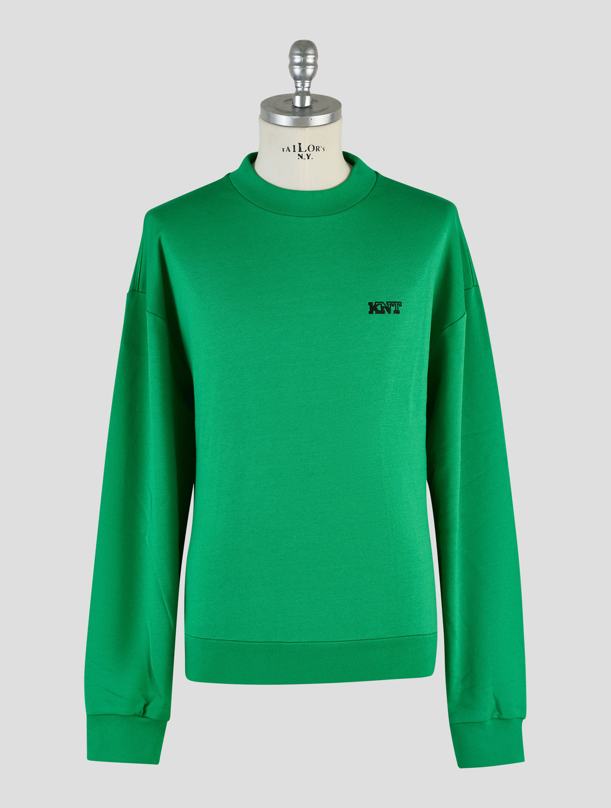 Kiton Knt Green Cotton Silk Sweater Crewneck