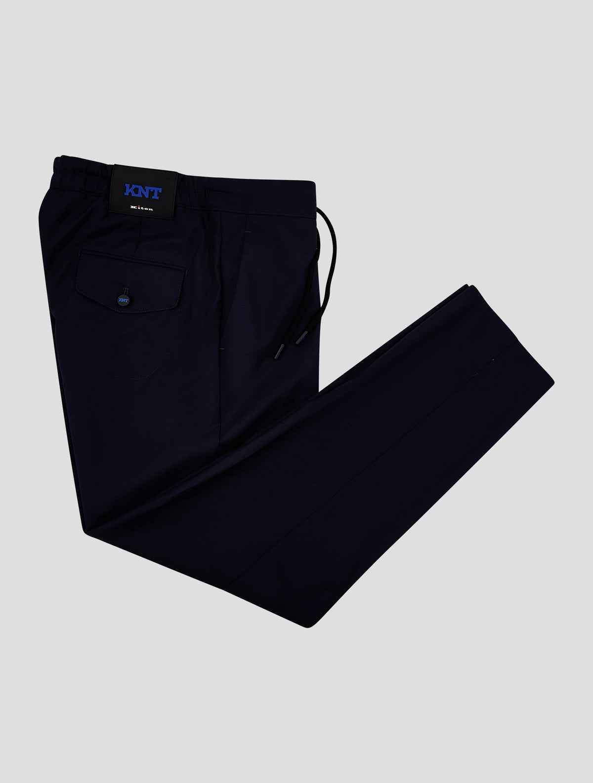 Kiton Knt Dark Blue Wool Pants