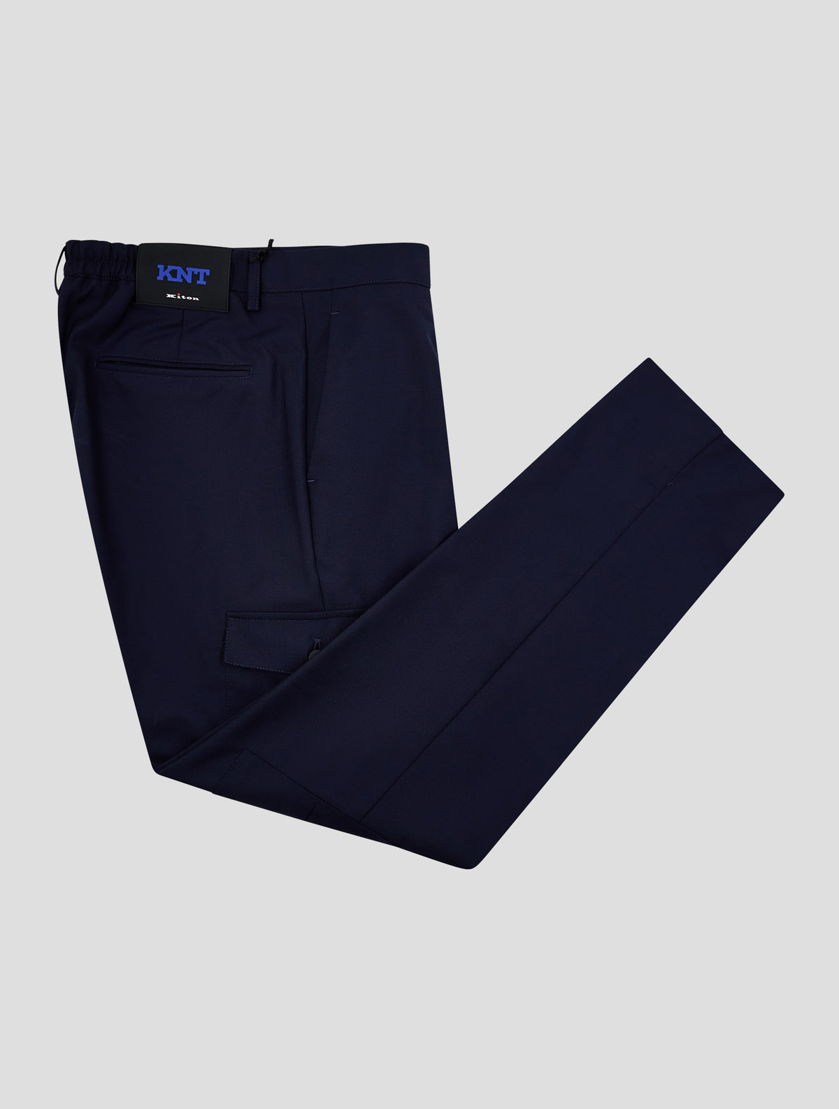 Kiton Knt Dark Blue Wool Pants