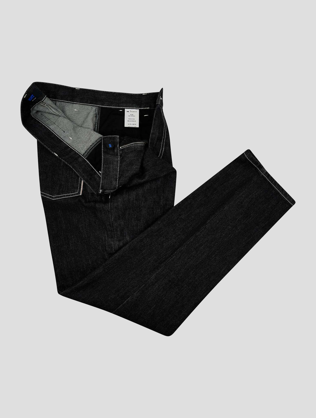 Kiton Knt Dark Gray Cotton Pa Jeans