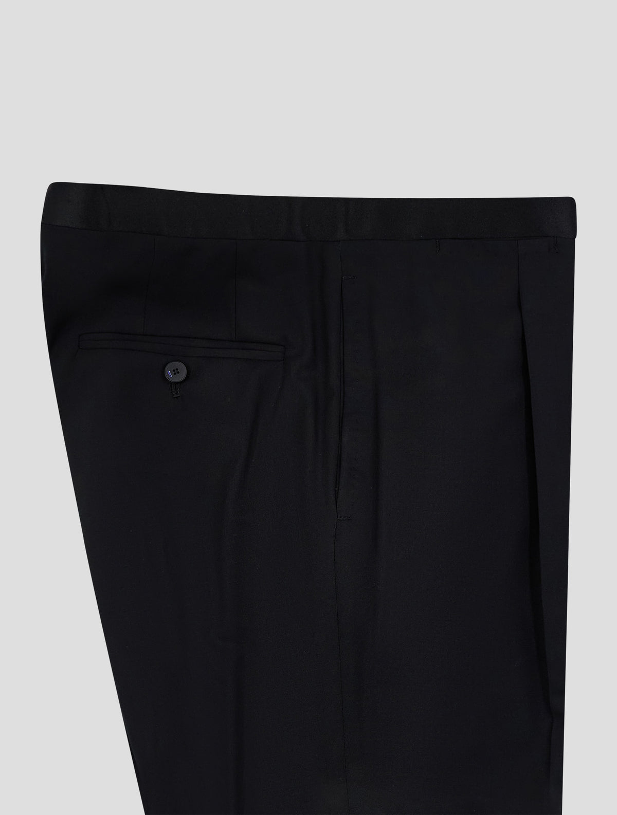 Kiton Knt Black Wool Dress Pants