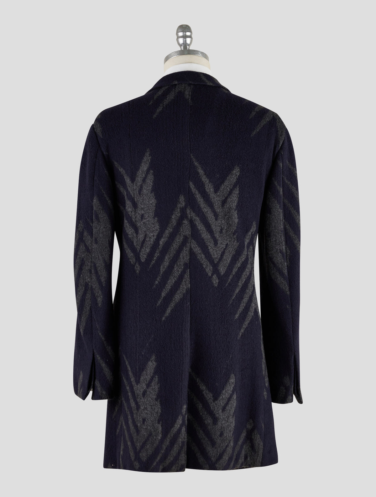 Kiton Knt Gray Blue Cashmere Pa Overcoat