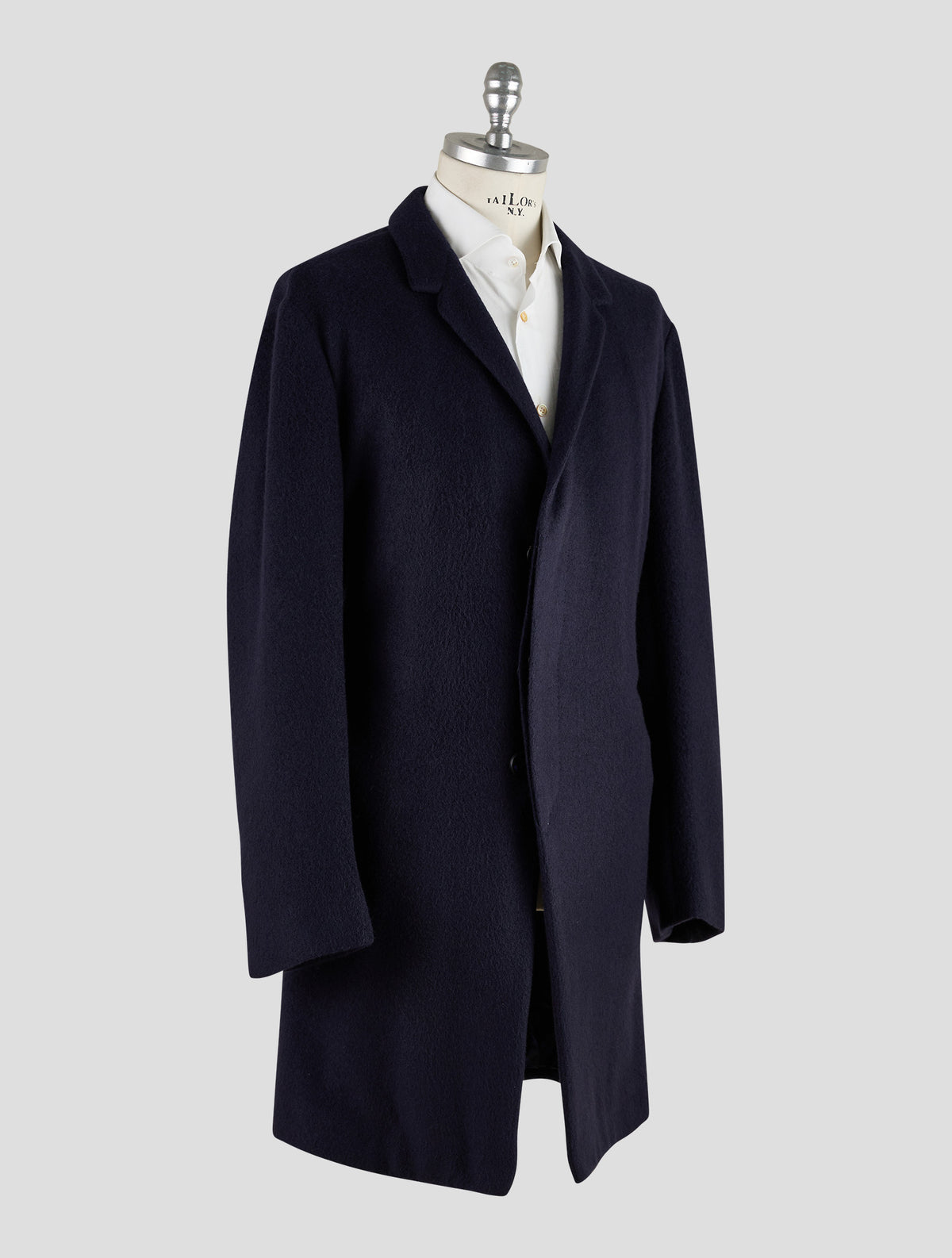Kiton Knt Dark Blue Cashmere Pa Overcoat
