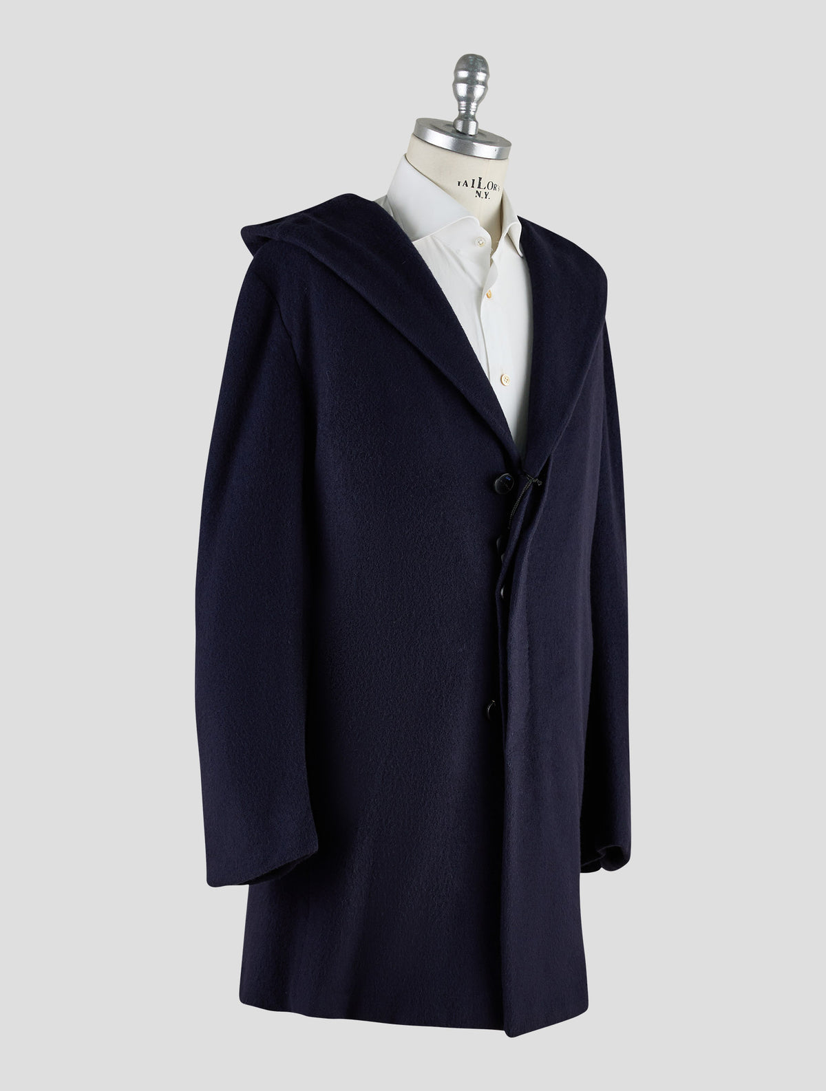Kiton Knt Dark Blue Cashmere Pa Overcoat