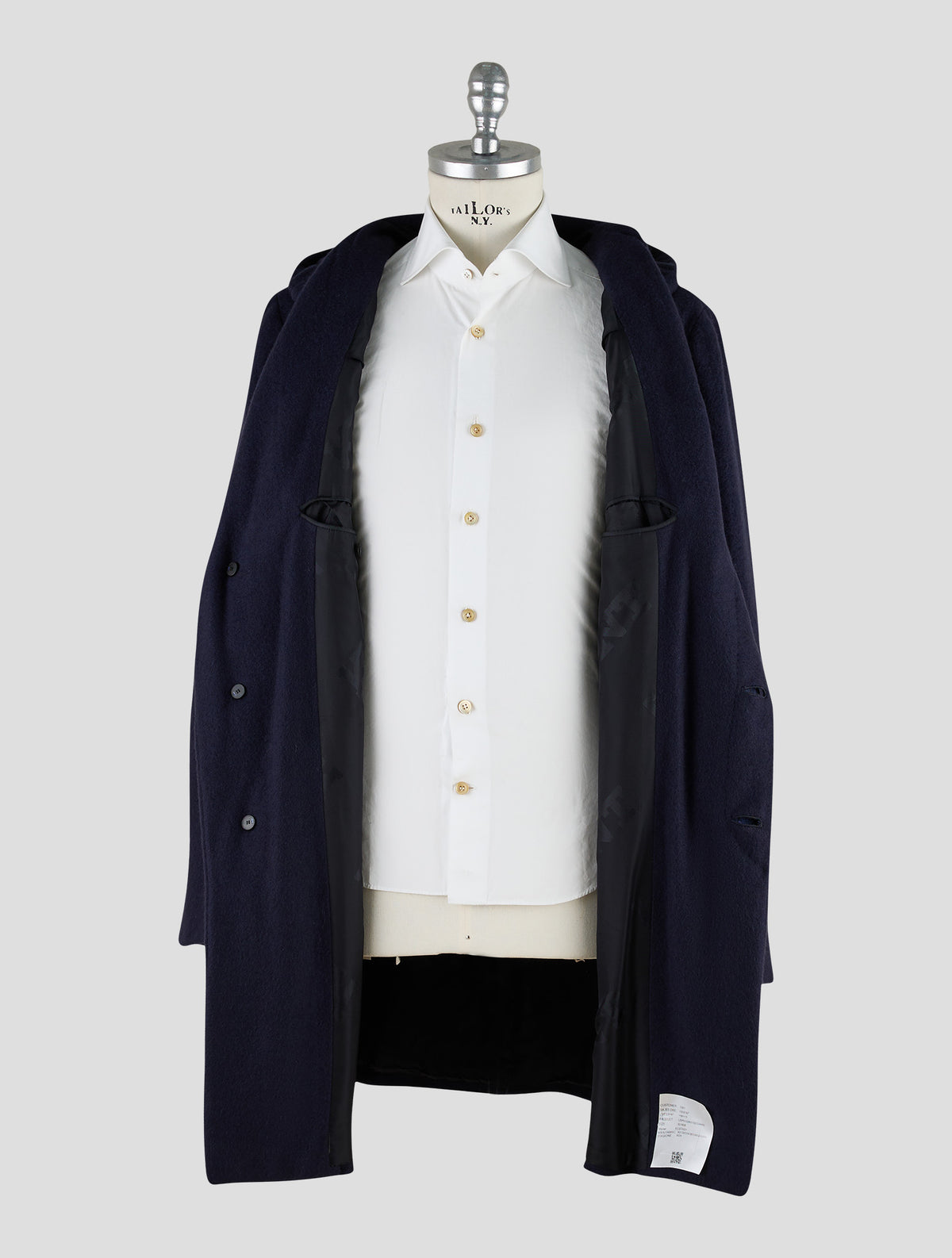 Kiton Knt Dark Blue Cashmere Pa Overcoat