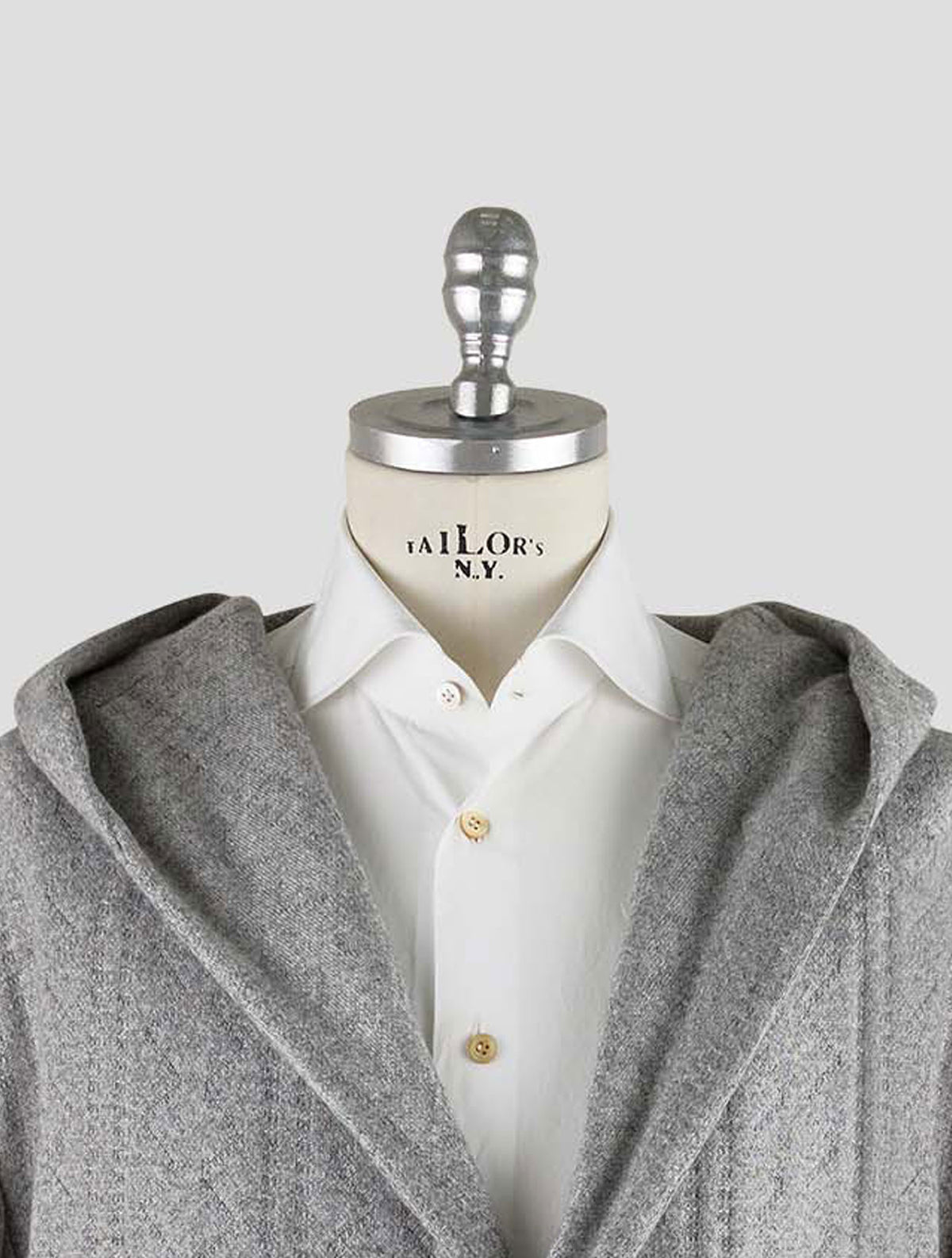 Kiton Knt Gray Cashmere Overcoat