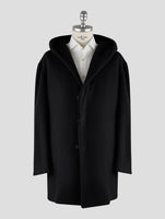 Kiton Knt Black Cashmere Pa Overcoat