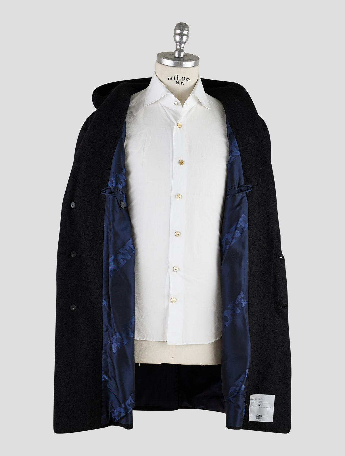 Kiton Knt Black Cashmere Pa Overcoat