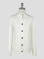 Kiton Knt White Cotton Cardigan