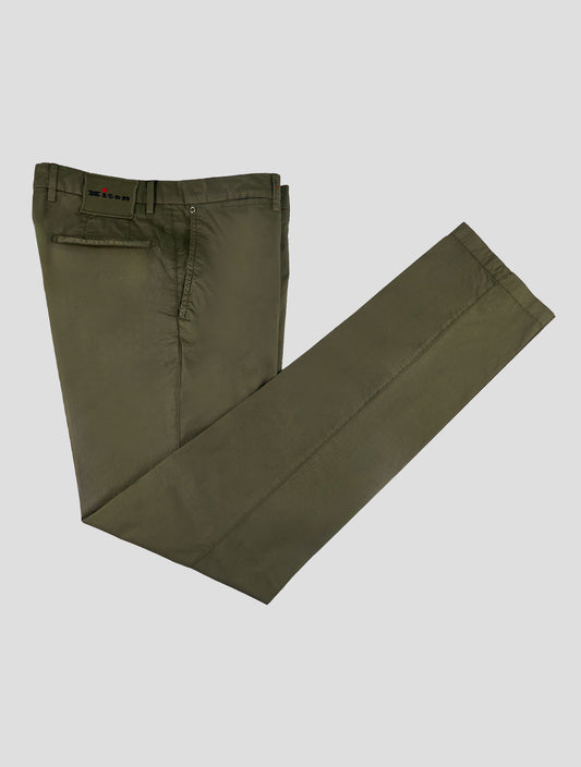 Kiton Green Cotton Ea Pants