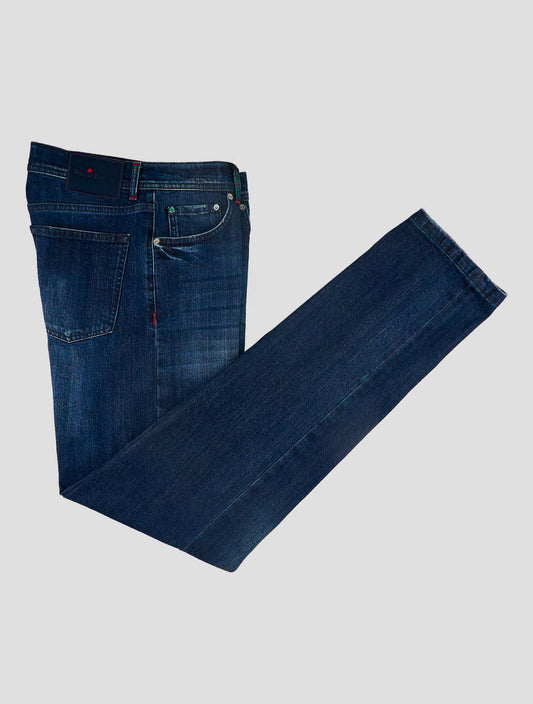 Kiton Blue Cotton Ea Jeans