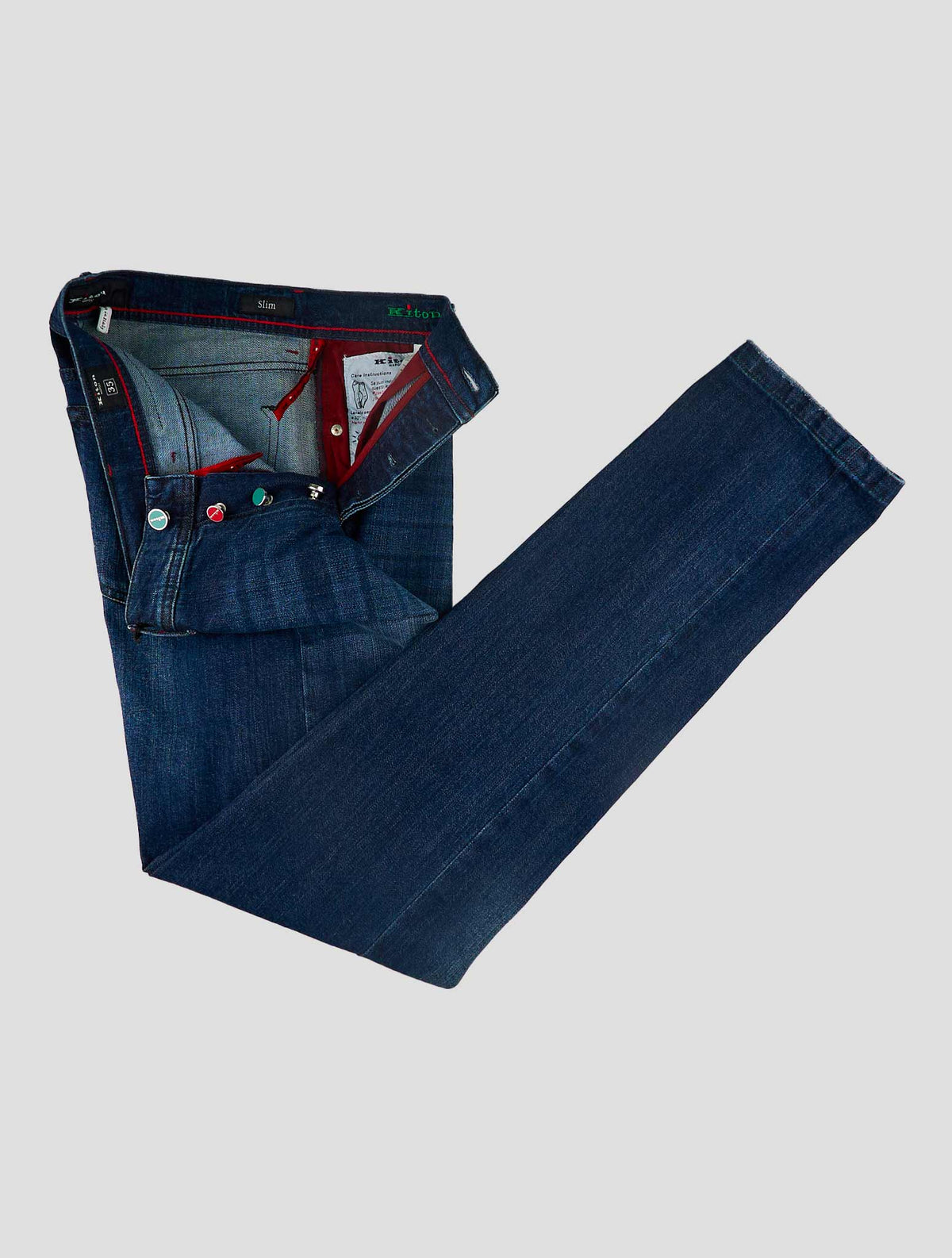 Kiton Blue Cotton Ea Jeans